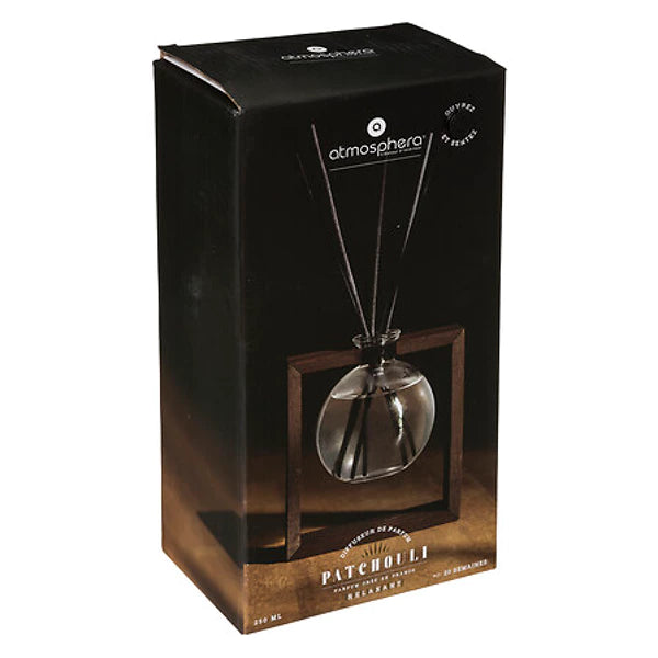 „Snow Patch“ stiklo/medžio difuzorius – 250 ml, skaidrus