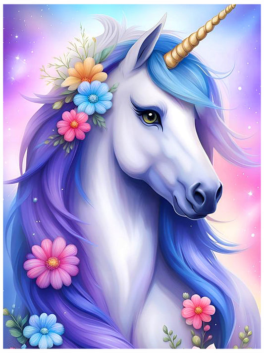 DEIMANTINĖ MOZAIKA - UNICORN, 30x40 5D